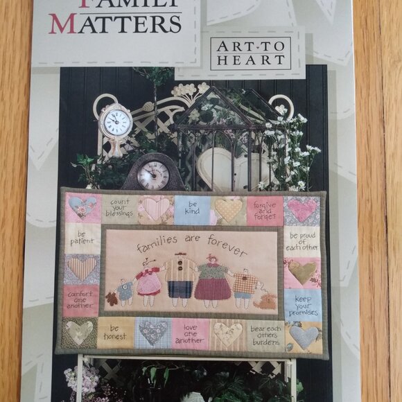 Vintage Family Applique Quilt Sewing Pattern by Art to Heart UNCUT - Picture 7 of 7